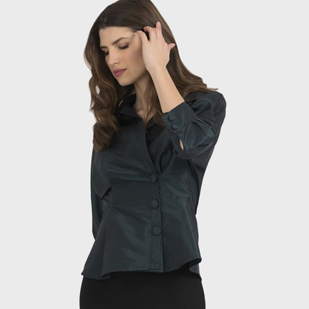 NWT Joseph Ribkoff  Forest Green Blouse